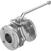 Ball valve Series: VZBF Stainless steel/PTFE Handle PN20 Flange 3" (80)